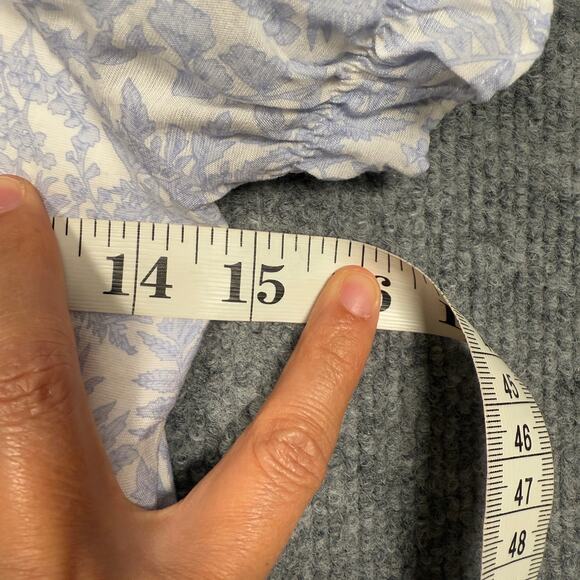 Lulus Large Off The Shoulder Shift Mini Dress White Floral Cottagecore Milkmaid - Picture 11 of 12